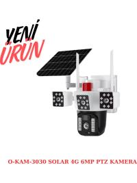 OKAM O-KAM-3030 4G Camera 6MP Dual Lens Alert PTZ GUNEŞ PANLLİ SOLAR